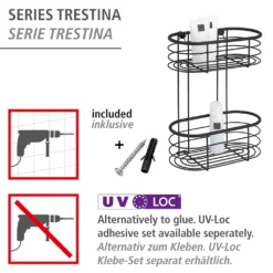 WENKO Badregal »Trestina«, 2 Etagen, Aus Rostfreiem Edelstahl -Wenko 7eebb2816d42938425a1d320c930fcd9