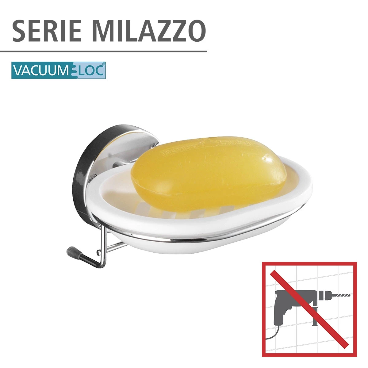 Wenko Vacuum-Loc® Wand Seifenablage „Milazzo“ 4 Wenko Vacuum-Loc® Wand Seifenablage „Milazzo“ – Bild 2
