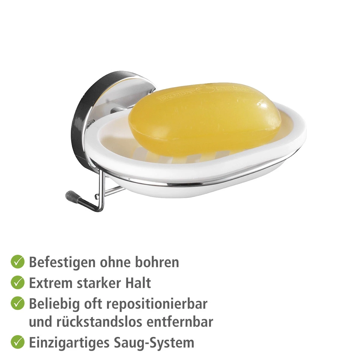 Wenko Vacuum-Loc® Wand Seifenablage „Milazzo“ 6 Wenko Vacuum-Loc® Wand Seifenablage „Milazzo“ – Bild 4