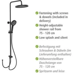 Wenko Duschsystem Softwater Schwarz -Wenko 903231 1068 04