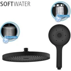 Wenko Duschsystem Softwater Schwarz -Wenko 903231 1068 05