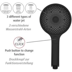 Wenko Duschsystem Softwater Schwarz -Wenko 903231 1068 07