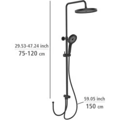 Wenko Duschsystem Softwater Schwarz -Wenko 903231 1068 13