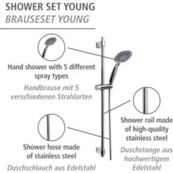 Wenko Brauseset Young Chrom -Wenko 903234 1068 02