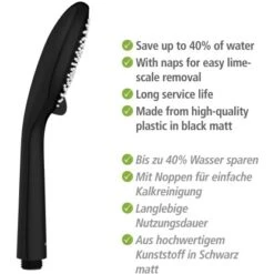 Wenko Brauseset Watersaving Schwarz 18 Wenko Brauseset Watersaving Schwarz -Wenko 903253 1068 08