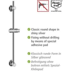 Wenko Duschstange Chrom Befestigen Ohne Bohren 8 Wenko Duschstange Chrom Befestigen Ohne Bohren -Wenko 903353 1068 03