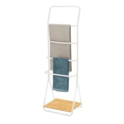 Wenko Handtuchhalter Verona Weiß Metall 51 X 156,5 X 40 Cm Weiß -Wenko 90651 sb freisteller de 03