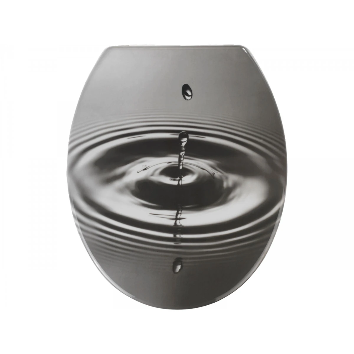 Wenko WC-Sitz „Waterdrop“, Grau, Antibakteriell, Mit Absenkautomatik 5 Wenko WC-Sitz „Waterdrop“, Grau, Antibakteriell, Mit Absenkautomatik – Bild 3
