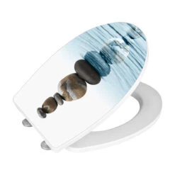 Wenko Premium WC-Sitz „Meditation“, Antibakteriell, Mit Absenkautomatik -Wenko 918180 Wenko Premium WC Sitz Meditation antibakteriell mit Abse 21747100 02