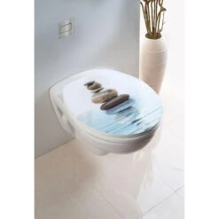 Wenko Premium WC-Sitz „Meditation“, Antibakteriell, Mit Absenkautomatik -Wenko 918180 Wenko Premium WC Sitz Meditation antibakteriell mit Abse 21747100 07