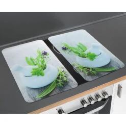 Wenko Herdabdeckplatte „Kräutergarten“, 2er Set -Wenko 929601 Wenko Herdabdeckplatte Kraeutergarten 2er Set 2521420100 06