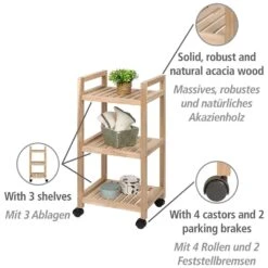 WENKO Regalwagen »Acina«, 3 Etagen -Wenko 94fcf11071646ce211f8073904c3069b