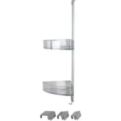 Wenko Eck-Duschcaddy Premium Silber Matt -Wenko 95100 sb freisteller de 05