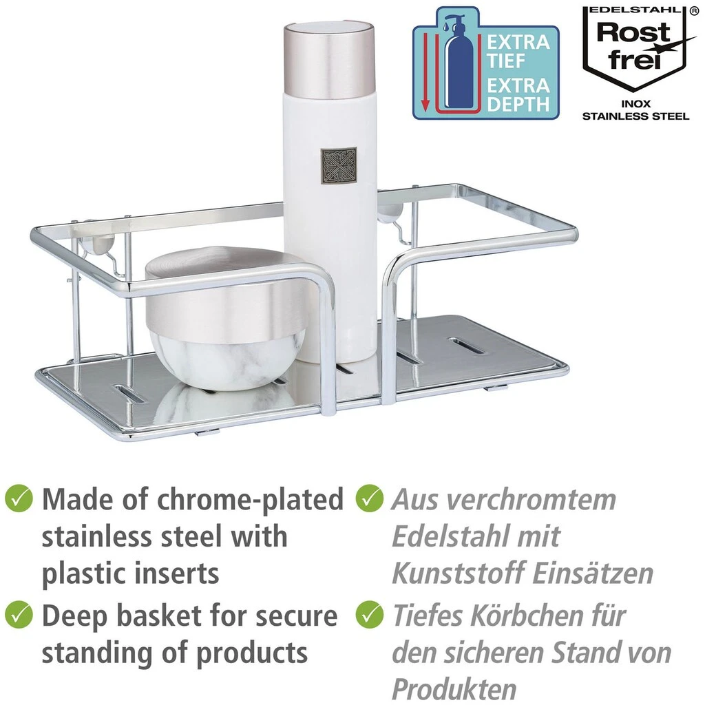 WENKO Badregal »Termoli«, Zur Wandmontage, Aus Edelstahl 8 WENKO Badregal »Termoli«, Zur Wandmontage, Aus Edelstahl – Bild 6