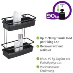 WENKO Badregal »Molinella«, 2 Etagen, Extra Tiefe Körbe -Wenko 9d04aa9c216da9b4dda62d57328984dd