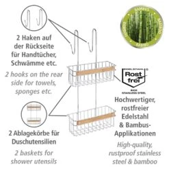 WENKO Badregal »Zerbo«, 2 Körbe -Wenko a198fdf329c9cff537a09bf33462f36c