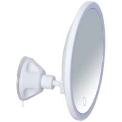 WENKO Wandspiegel »Isola«, (1 St.), Schminkspiegel Mit LED-Beleuchtung, 5-fach Vergrößerung