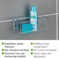 WENKO Badregal »Classic«, Zur Wandmontage, Aus Verchromtem Stahl 11 WENKO Badregal »Classic«, Zur Wandmontage, Aus Verchromtem Stahl -Wenko c4a5a134d90814f880e6f63235ac8379
