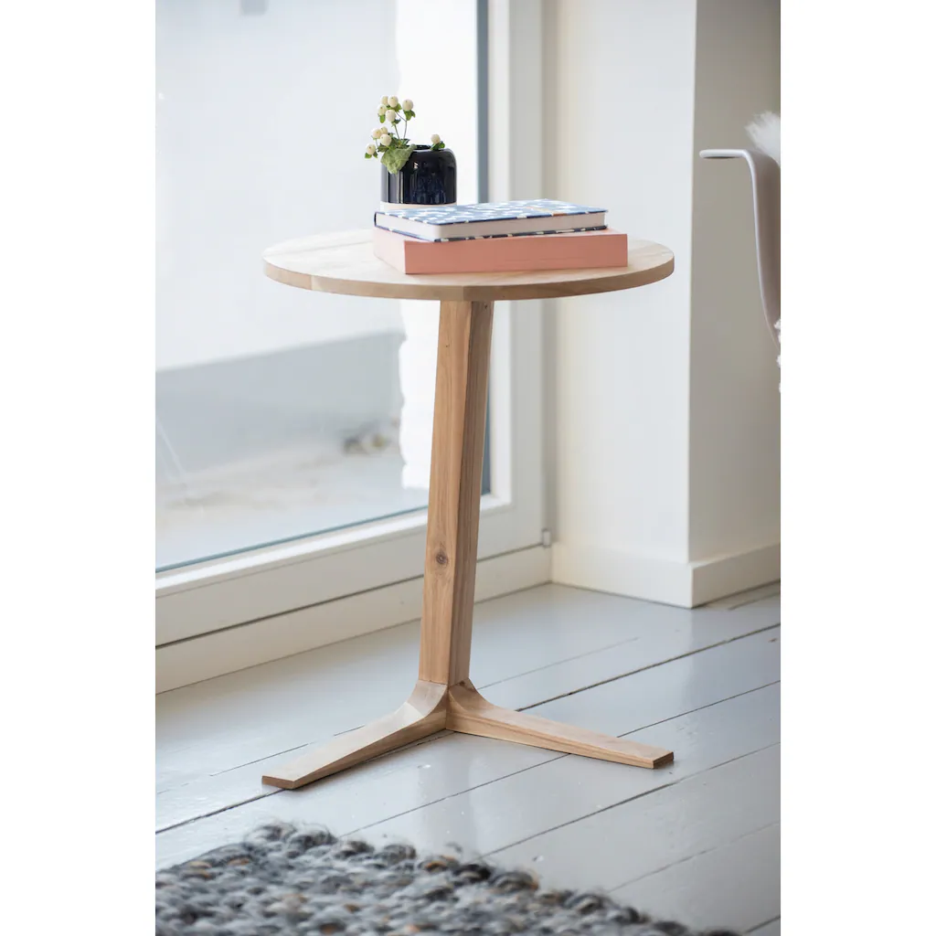 WENKO Beistelltisch »Acina«, ØxH: 40x50 Cm, Aus Akazienholz 4 WENKO Beistelltisch »Acina«, ØxH: 40x50 Cm, Aus Akazienholz – Bild 2