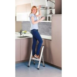 WENKO Trittleiter, Alu-Design, XXL-Stufen, Flach Klapp- Und Verstaubar 10 WENKO Trittleiter, Alu-Design, XXL-Stufen, Flach Klapp- Und Verstaubar -Wenko cfefa5192cf09949c62d927db50fd35e