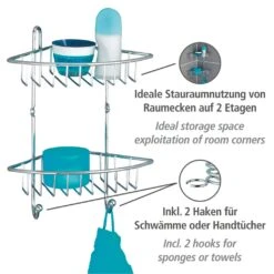 WENKO Badregal »Milano«, Eckregal Mit 2 Etagen, Chrom -Wenko cffd7e85cf762eab4eb56504dbf4a709