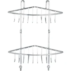 WENKO Badregal »Milano«, Eckregal Mit 2 Etagen, Chrom