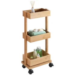 WENKO Rollwagen »Regal Tortona«, Badezimmer-Schrank Mit 3 Ablagen 7 WENKO Rollwagen »Regal Tortona«, Badezimmer-Schrank Mit 3 Ablagen -Wenko d7169a311a1545fc14a4b06a6452fefd