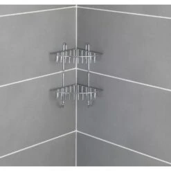 WENKO Badregal »Milano«, Eckregal Mit 2 Etagen, Chrom -Wenko d88a2cefcf005d97e558cdcc00c2e8c4