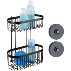 WENKO Wandregal »Classic Plus Black«, 2 Körbe -Wenko f89fefe0327561f9c8b71485276cd787