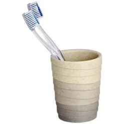 Wenko Zahnputzbecher Cuzco Steingrau